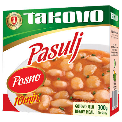 TAKOVO LENTEN BEANS *POSNO* READY TO EAT  300g/8 NEW PACK