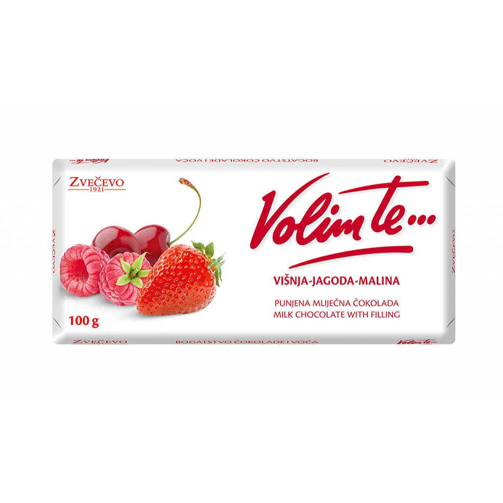 Volim Te Cherry Strawberry Raspberry Choc