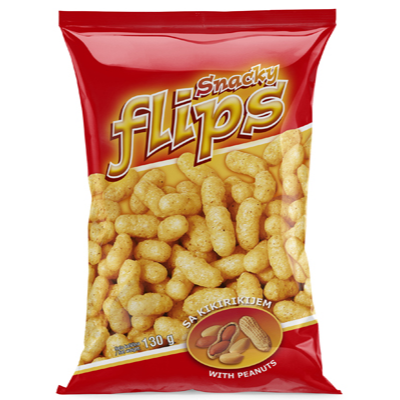 SNACKY FLIPS WITH PEANUTS 130g