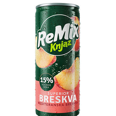 KNJAZ MILOS REMIX SUPERIOR PEACH 0.33L CAN