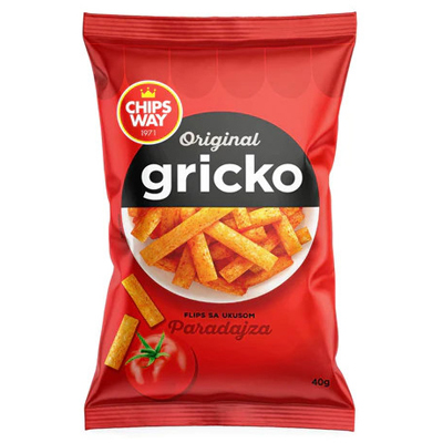 GRICKO STICKS CORN TOMATO 40g