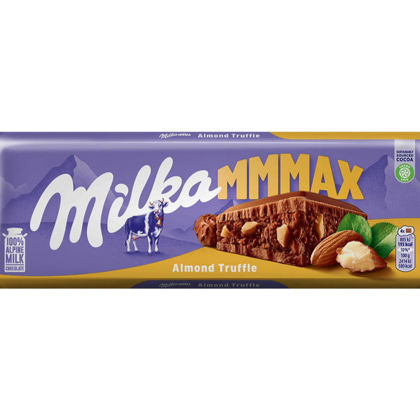 Milka Mmmax Almond Truﬄe Choc