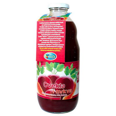 SPEKTAR DRINK BEETROOT & CARROT JUICE 1L GLASS BOTTLE