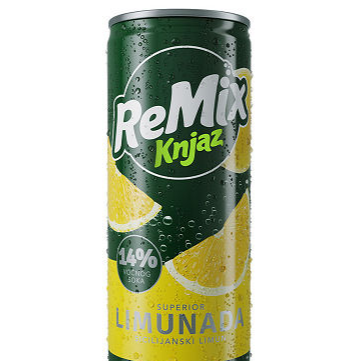 KNJAZ MILOS REMIX SUPERIOR LEMONADE 0.33L CAN