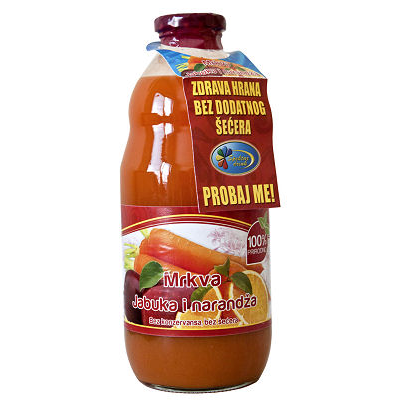 SPEKTAR DRINK CARROT, APPLE & ORANGE JUICE 1L GLASS BOTTLE