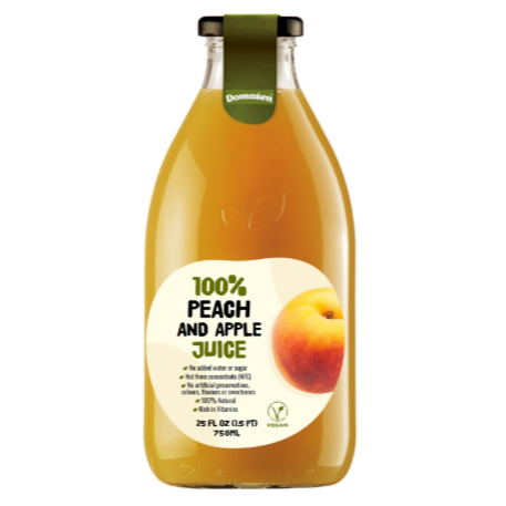 DOMASEN 100% JUICE PEACH .75L