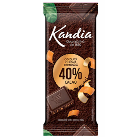 KAN DARK CHOC 40% ORANGE 80G