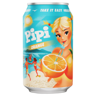 Pipi Carbonated Orange Beverage Can