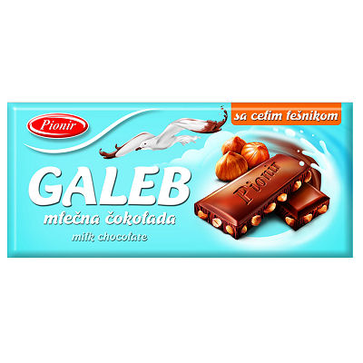 PIONIR GALEB MILK CHOCOLATE WITH HAZELNUT 200g