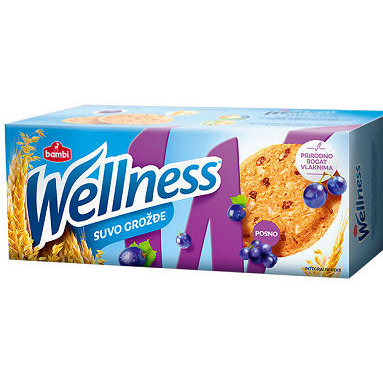 BAMBI WELLNESS WHOLE WHEAT W/ RAISINS 210g