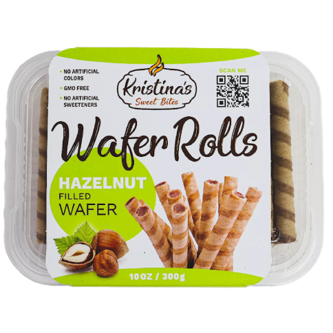 KRISTINA'S WAFER ROLLS 300G