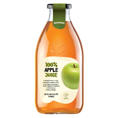 DOMASEN 100% JUICE APPLE .75L