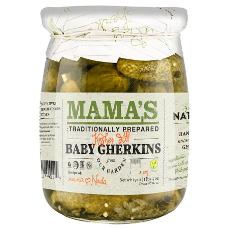 MAMA'S GHERKINS DILL 19OZ