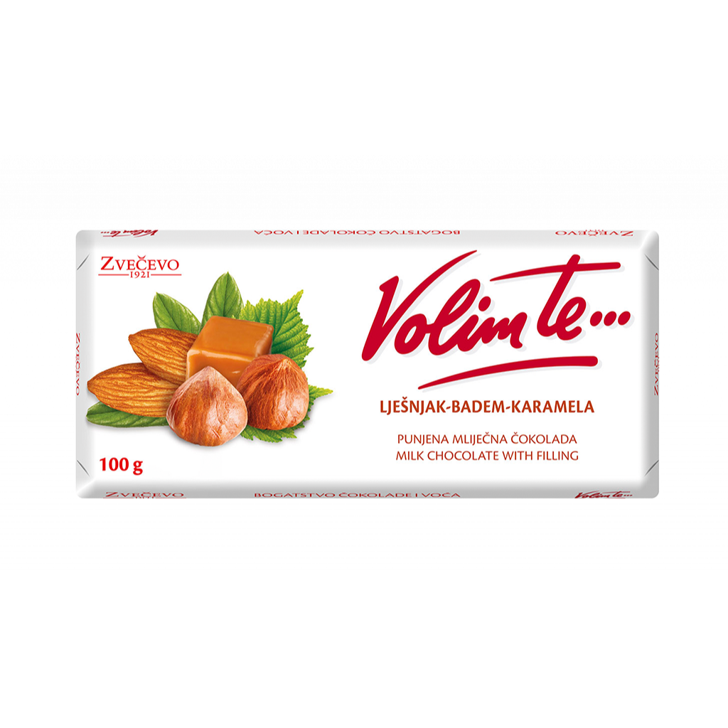 Volim Te Hazelnut Almond Caramel Choc