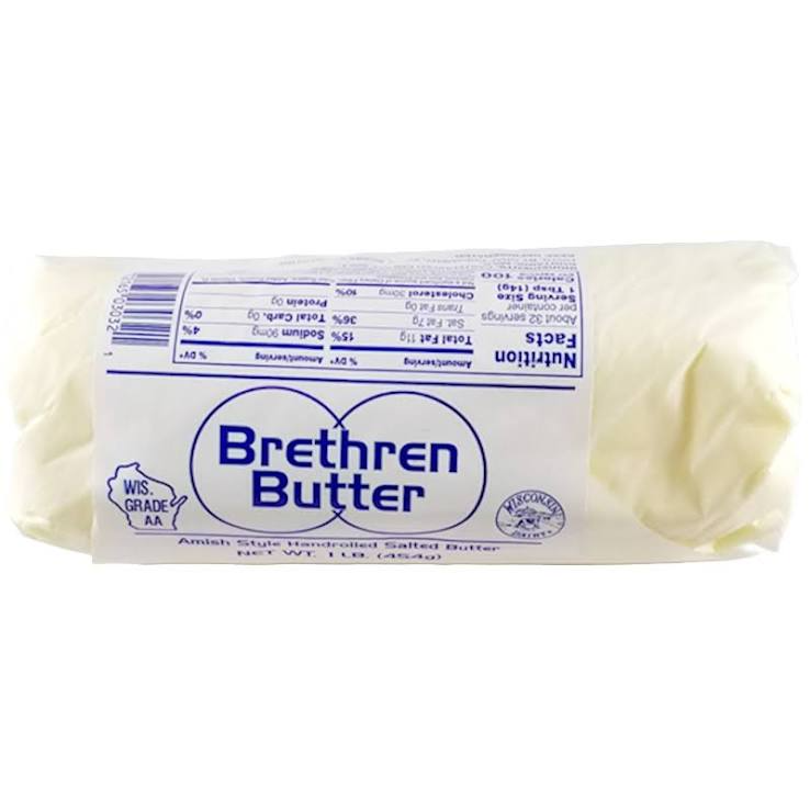BRETHREN Hand Roll Salted Butter 1lb