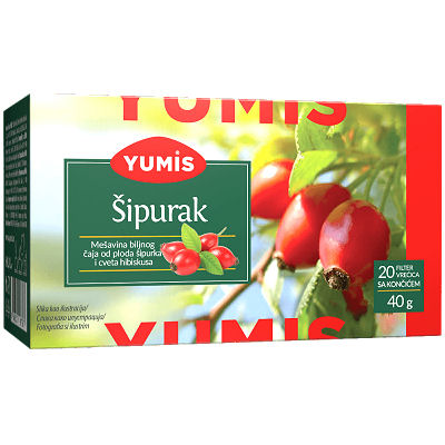 YUMIS ROSE HIP TEA Net wt. 1.4 oz (40g)