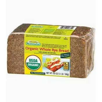 MESTEMACHER Organic Whole Rye Bread (Kosher) 500g