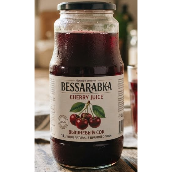 BESSARABKA Cherry Juice (Jar) 1L