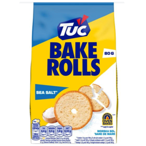 TUC BAKE ROLLS SEA SALT 80G
