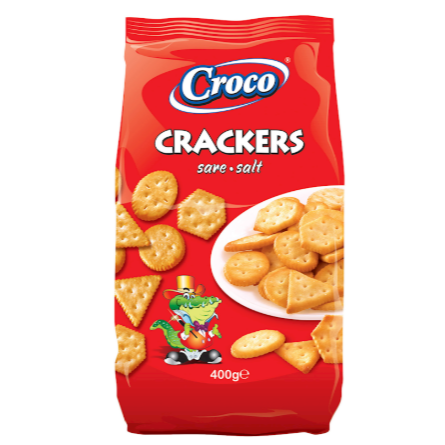 CROCO CRACKERS SALTED 400G