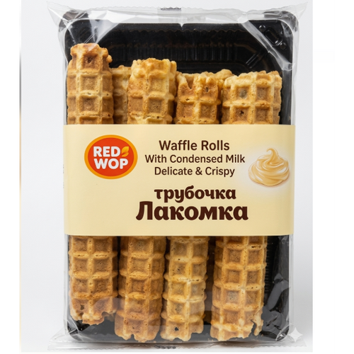 BAKEWAY Waffer Roll ""Lakomka"" Condensed Milk 400g