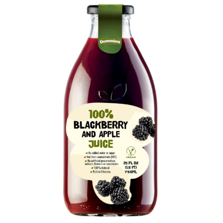 DOMASEN 100% JUICE BLKBRY .75L