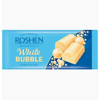 ROSHEN Chocolate Bar ""Aerated"" White (Kosher&Halal) 80g