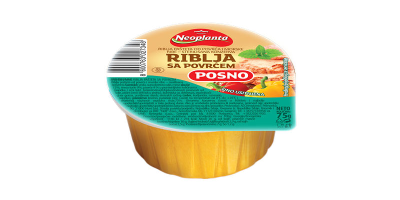 NEOPLANTA FISH PATE WITH VEGETABLES 2.65 oz (75g) POSNO