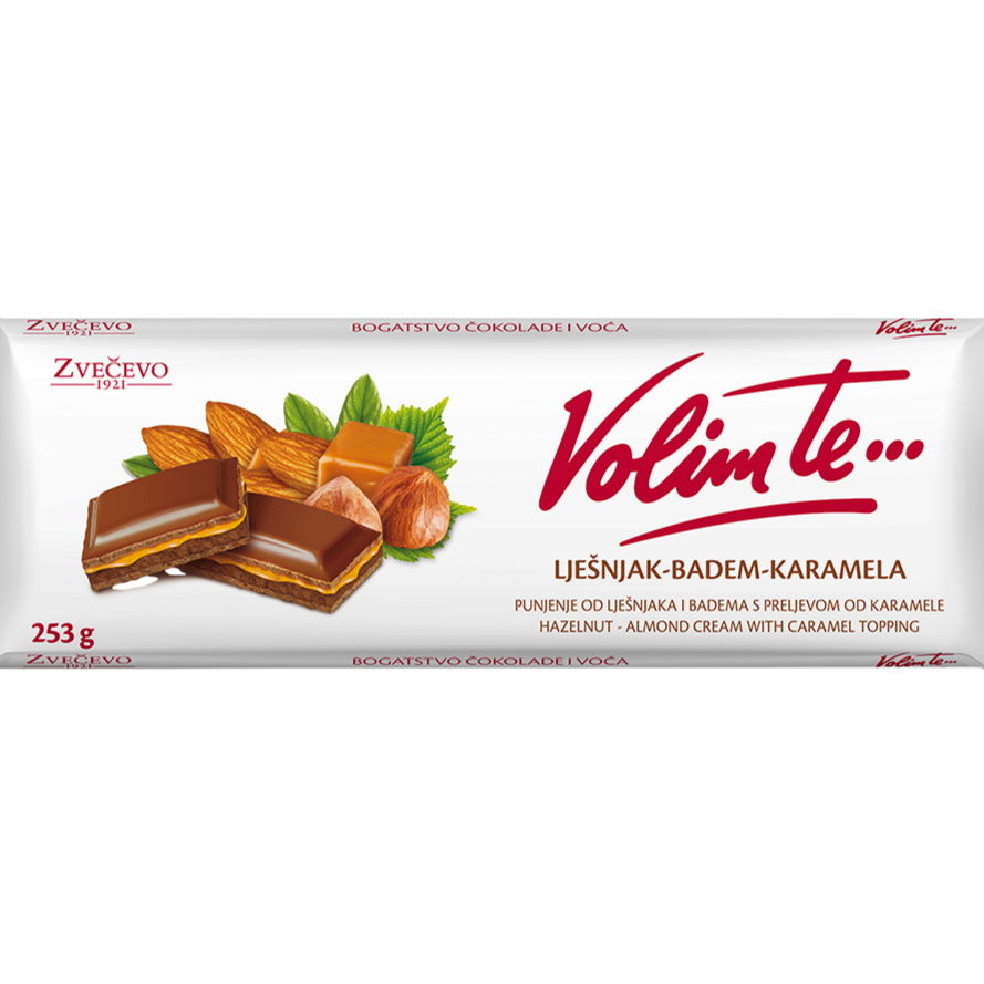 Volim Te Hazelnut Almond Caramel Choc