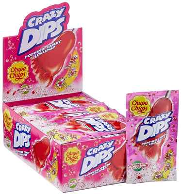 CHUPA CHUPS CRAZY DIPS STRAWBERRY FLAVOUR 14g