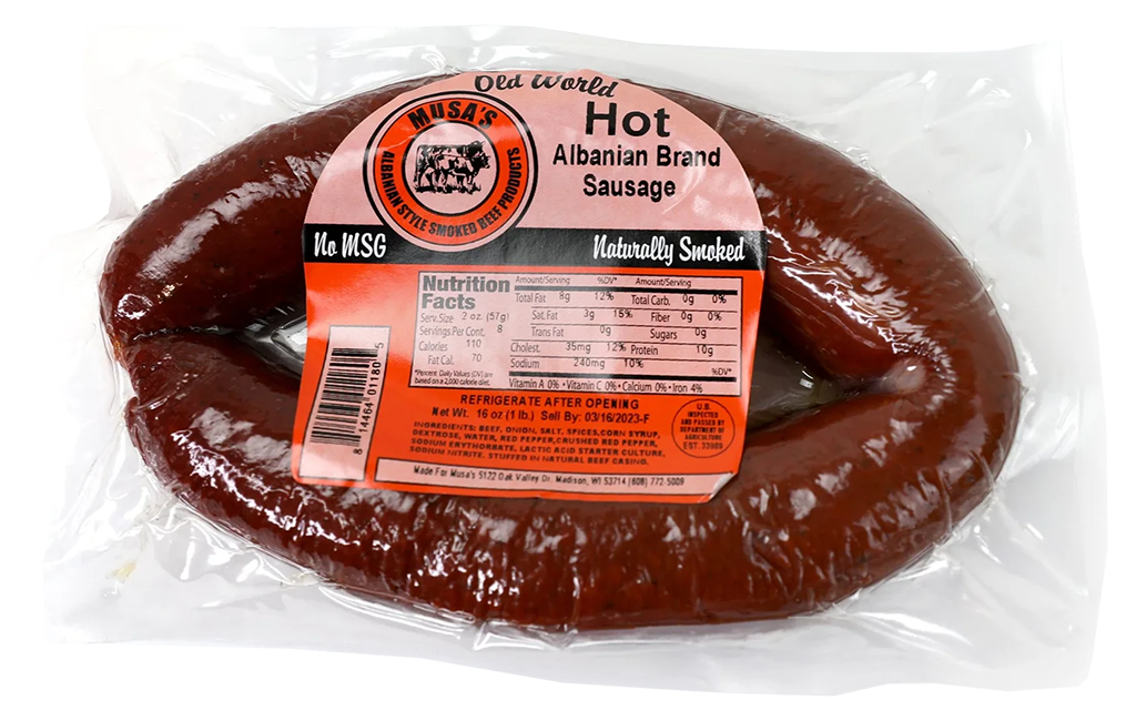 Old Word Albanian Sausage Hot