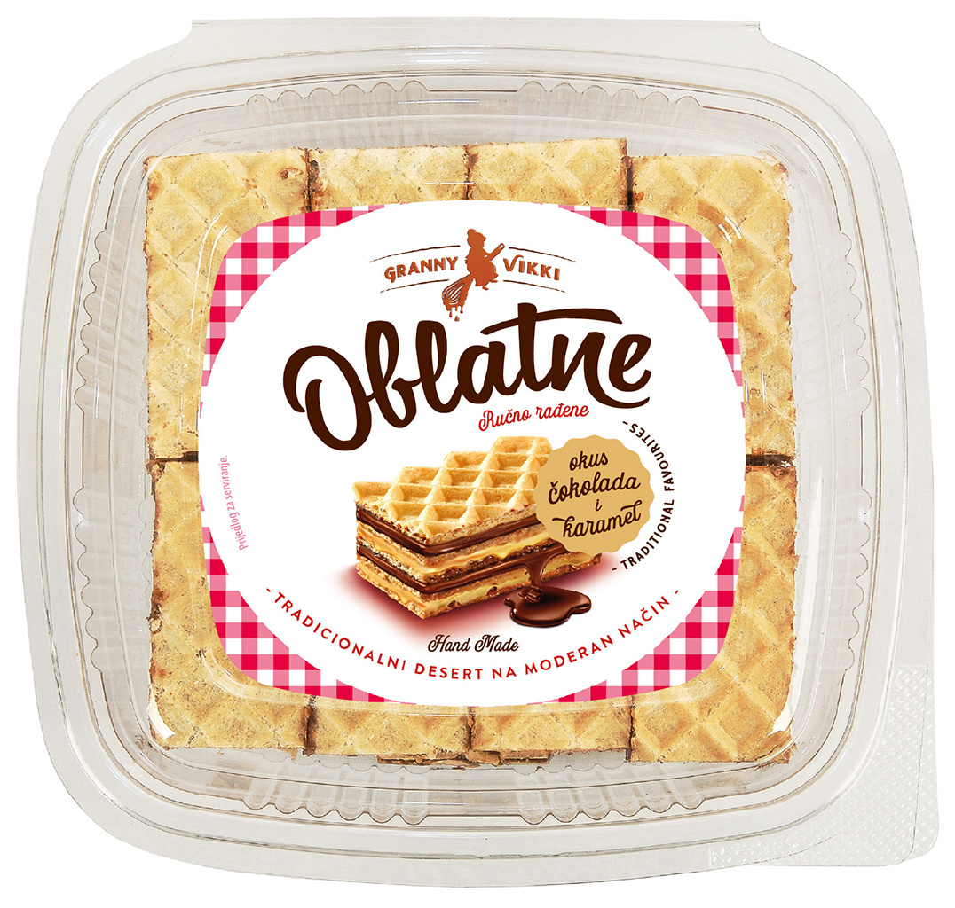 Oblatne Cocoa Karamel Wafers